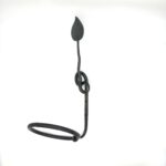 Hand-Forged Wrought Iron Towel Ring (Botanical Leaf Motif) Statement Bathroom Hardware - Image 4