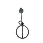 Hand-Forged Wrought Iron Towel Ring (Botanical Leaf Motif) Statement Bathroom Hardware - Image 3