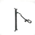Hand-Forged Wrought Iron Drop Pull & Door Knocker (Gold Patina) Medieval Swing Hardware - Image 5