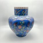 Handmade Ceramic Large Iznik Vase (Monumental Size) Cobalt Blue Background Floral - Image 6