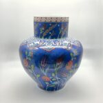 Handmade Ceramic Large Iznik Vase (Monumental Size) Cobalt Blue Background Floral - Image 7