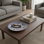 Handmade Ceramic Iznik Plate (Classic Floral Style) Red Rose and Hyacinth Pattern - Image 6