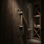 Hand Forged Wrought Iron Door Pull Handle Gold Patina Classical Architectural Hardware - Image 4