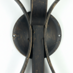 Hand-Forged Wrought Iron Wall Sconce Body (Gold Patina Scrollwork) Classical Architectural Fixture - Image 4
