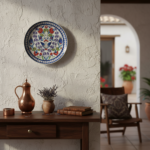 Handmade Ceramic Iznik Plate (Classic Floral Style) Red Rose and Hyacinth Pattern - Image 4