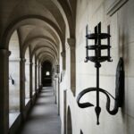 Hand-Forged Wrought Iron Wall Sconce Body (Gold Patina Twist Stem) Classical Architectural Fixture - Image 2