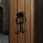 Hand-Forged Wrought Iron Ring Door Knocker (Gold Patina) Classic Entrance Hardware - Image 2