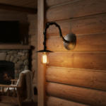 Hand-Forged Wrought Iron Wall Sconce Body (Botanical Vine & Leaf Motif) Artistic Fixture