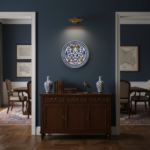 Handmade Ceramic Iznik Plate (Classic Floral Style) Red Rose and Hyacinth Pattern - Image 7