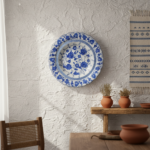Handmade Ceramic Iznik Decorative Platter (Scalloped Rim) Classic Blue and White - Image 5