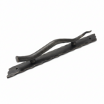 Hand-Forged Wrought Iron Door Pull (Gold Patina) Raw Edge Rustic Entry Hardware