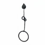 Hand-Forged Wrought Iron Towel Ring (Botanical Leaf Motif) Statement Bathroom Hardware