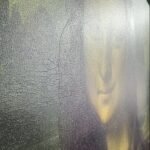 Da Vinci's Reflections: Mona Lisa Textured Print Handmade Illuminated Stones 123cm Type C Rechargeable LED Wall Art - Image 4