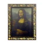 Da Vinci's Reflections: Mona Lisa Textured Print Handmade Illuminated Stones 123cm Type C Rechargeable LED Wall Art